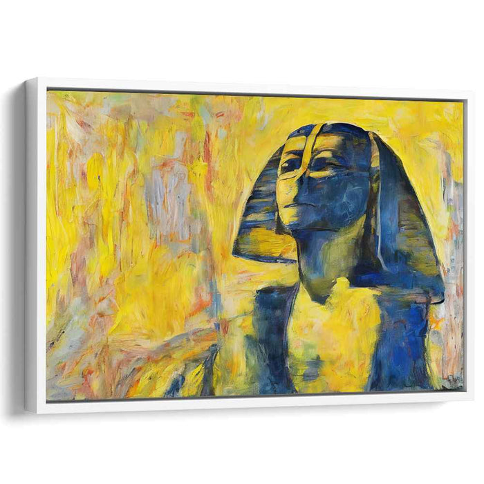 Nile's Abstract Journey: Modern Expressionist Egyptian Canvas Art Print