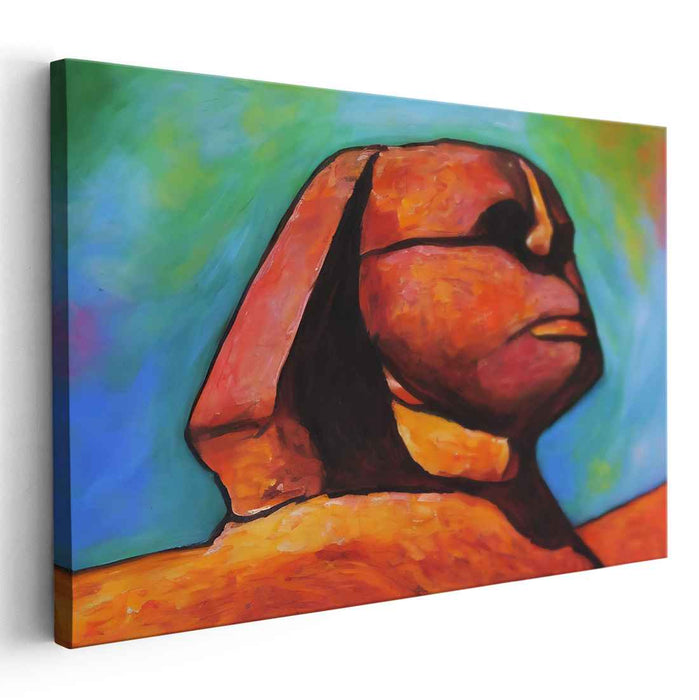Riddle Unraveled: Modern Sphinx Canvas Art Print