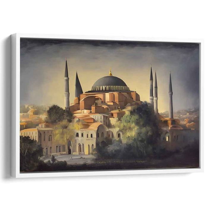 Timeless Echoes Reverberate: Realistic Oil Painting of Hagia Sophia on Canvas