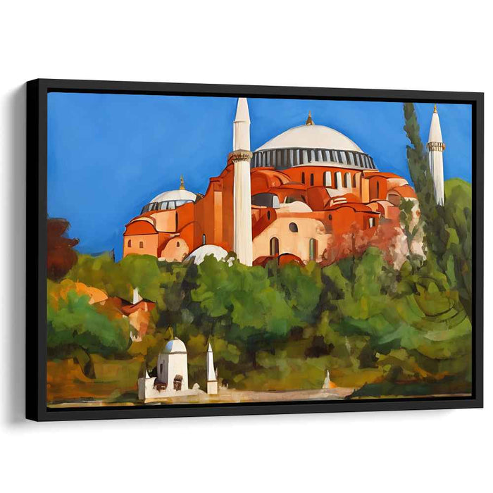 Timeless Tranquility Tapestry: Vibrant Hagia Sophia Canvas Art Print