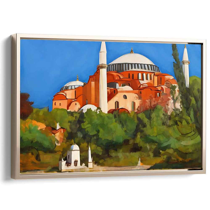 Timeless Tranquility Tapestry: Vibrant Hagia Sophia Canvas Art Print
