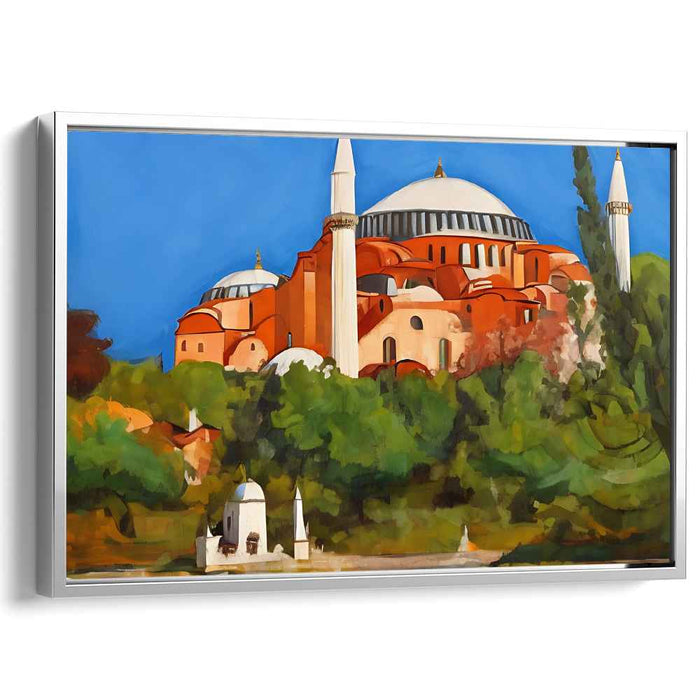Timeless Tranquility Tapestry: Vibrant Hagia Sophia Canvas Art Print