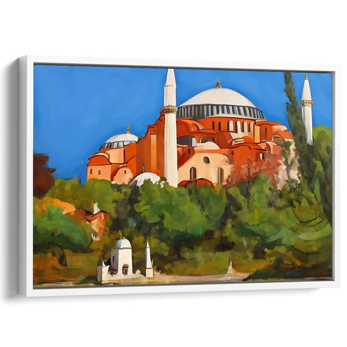 Timeless Tranquility Tapestry: Vibrant Hagia Sophia Canvas Art Print