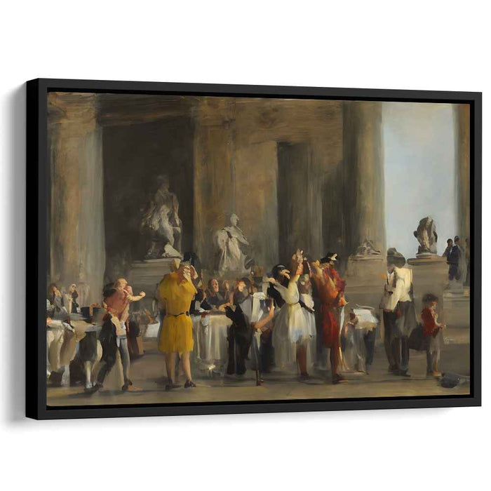 Brushstrokes Symphony: Impressionist-Inspired Artistic Gathering Canvas Art