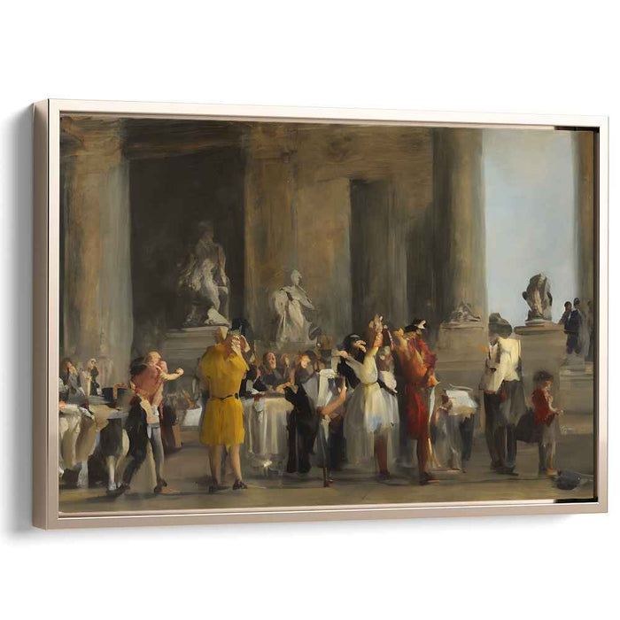 Brushstrokes Symphony: Impressionist-Inspired Artistic Gathering Canvas Art