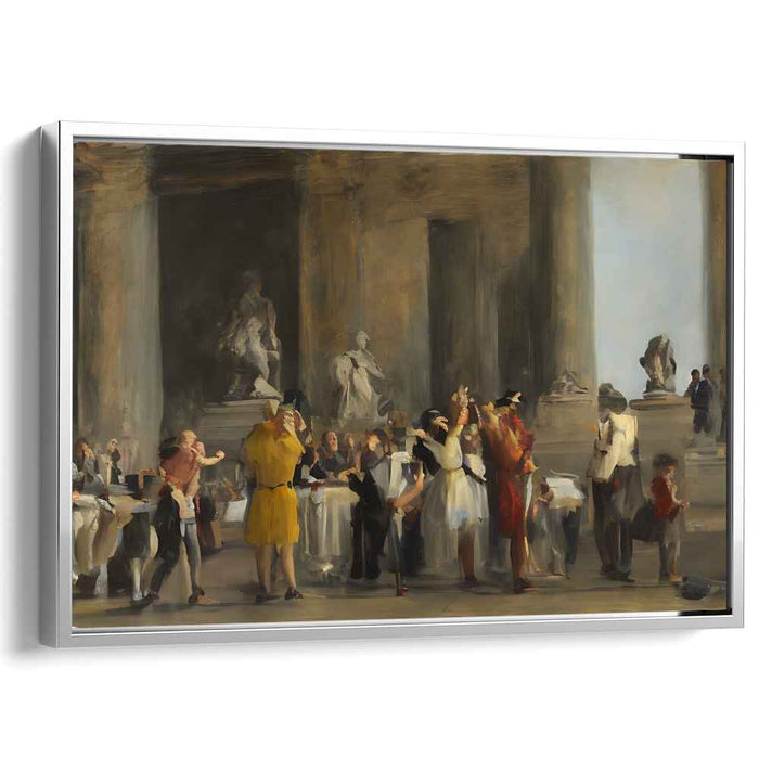 Brushstrokes Symphony: Impressionist-Inspired Artistic Gathering Canvas Art