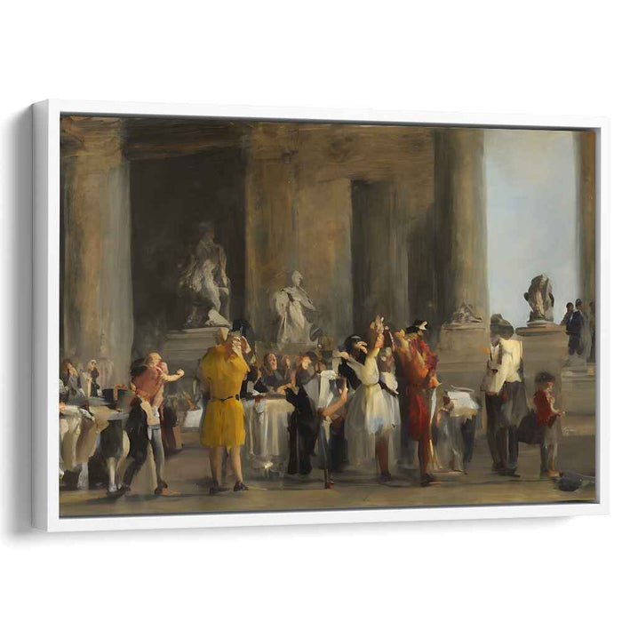 Brushstrokes Symphony: Impressionist-Inspired Artistic Gathering Canvas Art