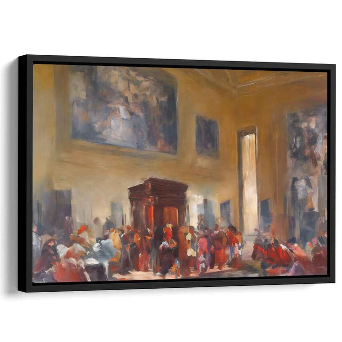 Historical Gathering: Grand Hall Ceremony Canvas Art Print