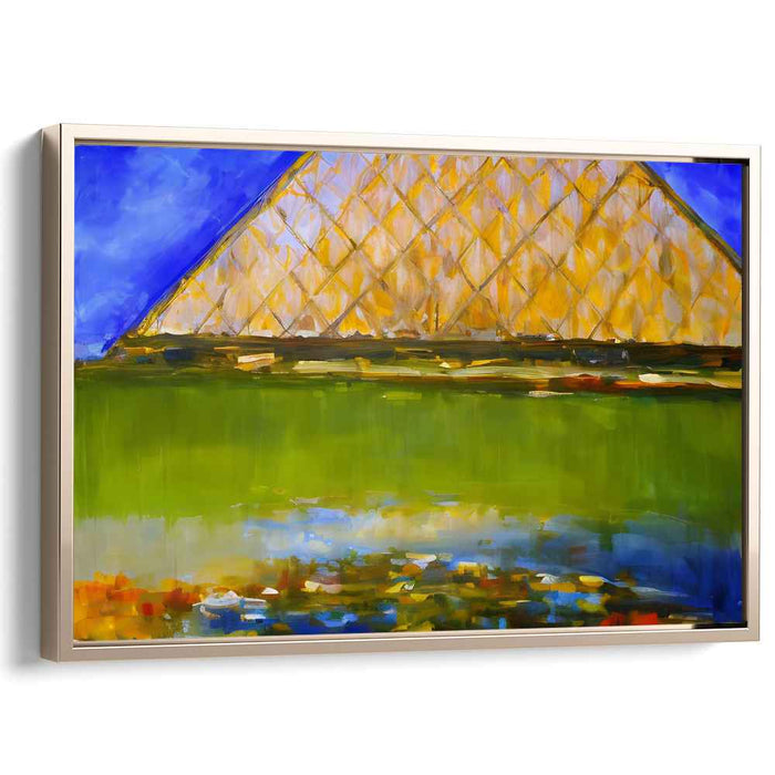 Cityscape Abstraction Fusion: Modernist Interpretation of Urban Architecture Canvas Art
