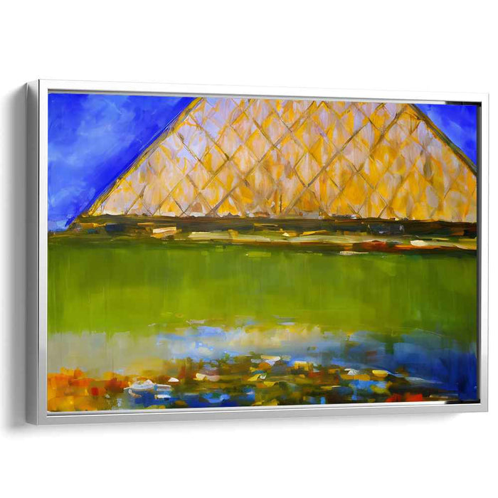 Cityscape Abstraction Fusion: Modernist Interpretation of Urban Architecture Canvas Art