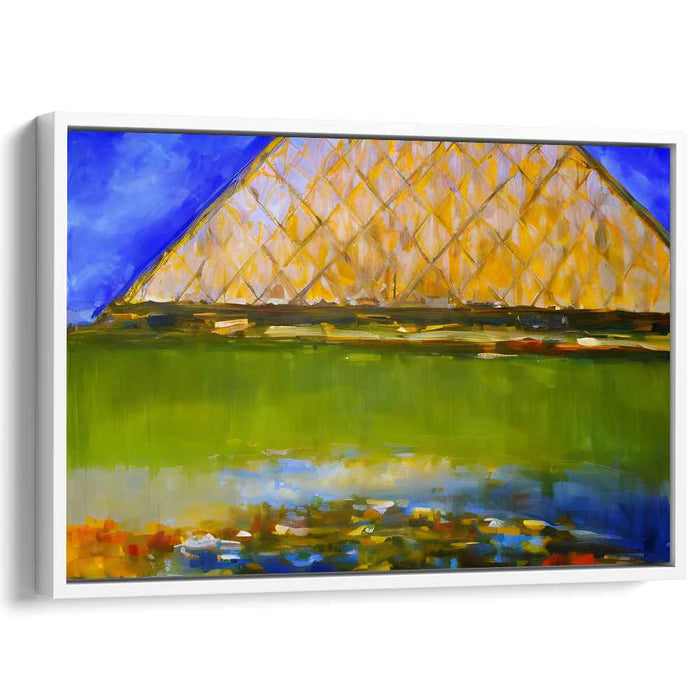 Cityscape Abstraction Fusion: Modernist Interpretation of Urban Architecture Canvas Art