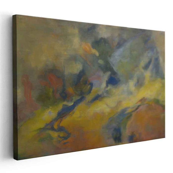 Colorful Visionary Abstraction: Abstract Expressionist Dreamscape Canvas Art Print