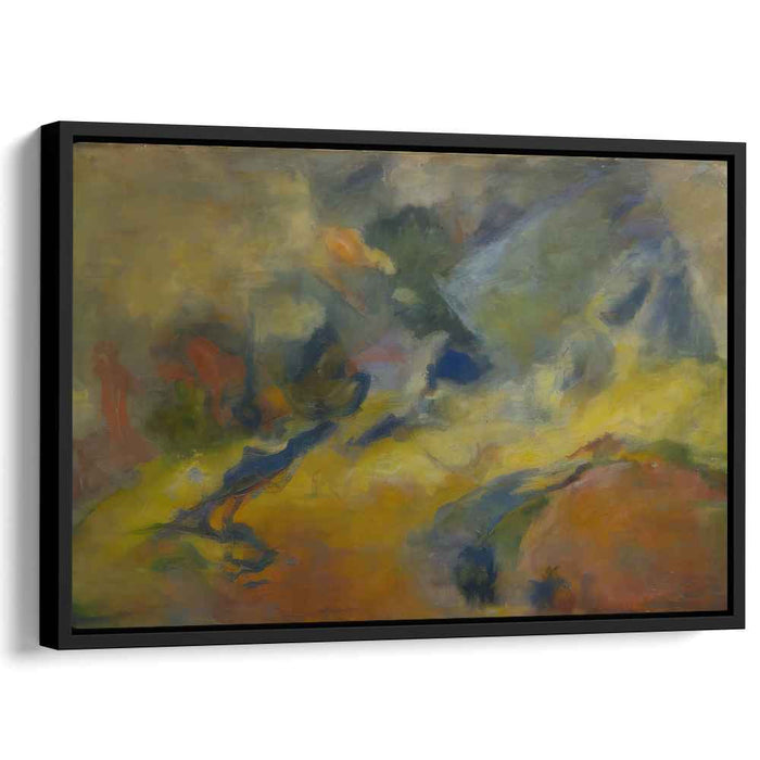 Colorful Visionary Abstraction: Abstract Expressionist Dreamscape Canvas Art Print