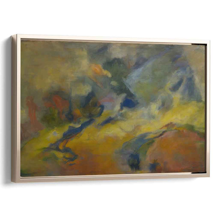 Colorful Visionary Abstraction: Abstract Expressionist Dreamscape Canvas Art Print