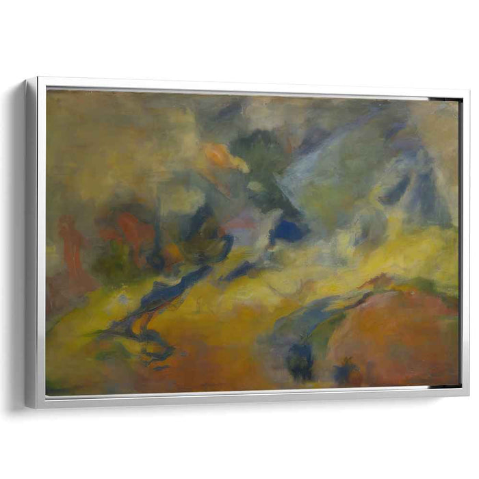 Colorful Visionary Abstraction: Abstract Expressionist Dreamscape Canvas Art Print