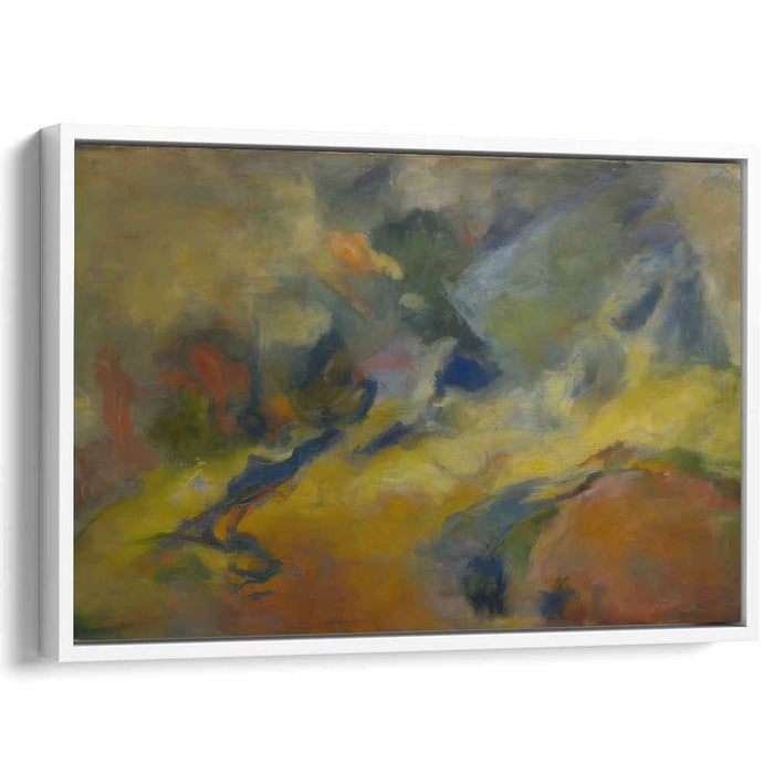 Colorful Visionary Abstraction: Abstract Expressionist Dreamscape Canvas Art Print