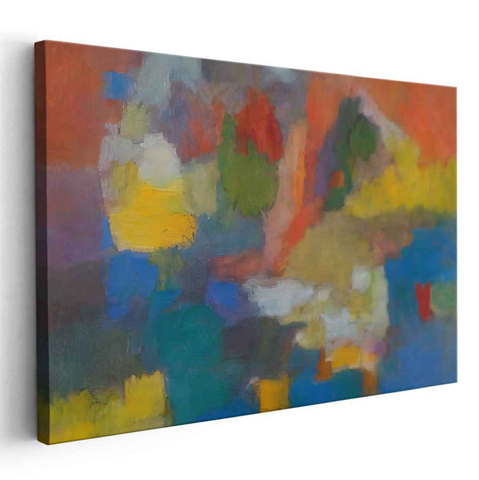 Chromatic Reflections: Abstract Expressionist Color Field Canvas Art