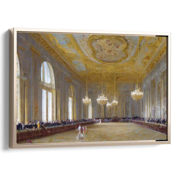 Regal Waltz Affair: 18th Century Ballroom Dance in Opulent European Palace