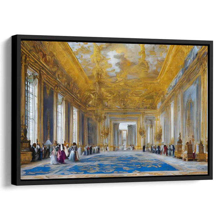 Gilded Splendor Within: Opulent Palace Interior Canvas Art Print