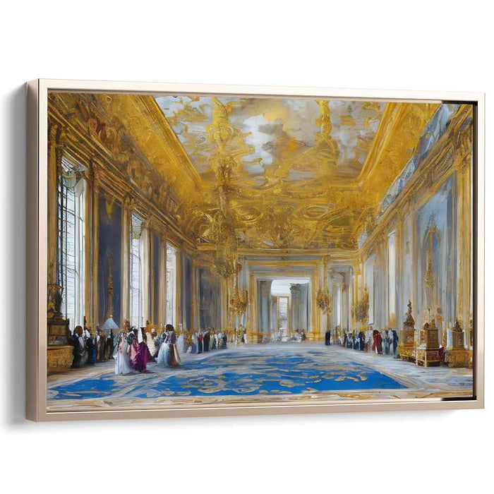 Gilded Splendor Within: Opulent Palace Interior Canvas Art Print