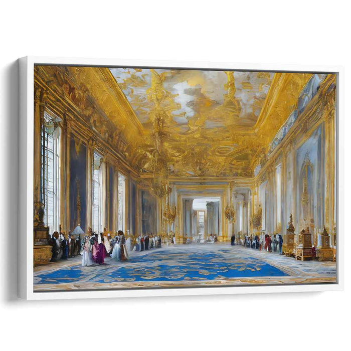 Gilded Splendor Within: Opulent Palace Interior Canvas Art Print