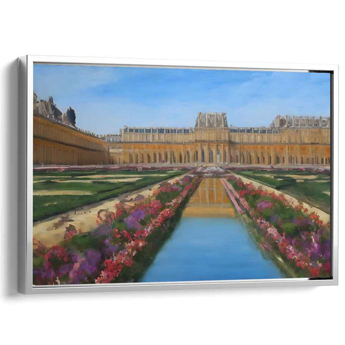 Regal Blossoms Palace Majesty: The Grand Palace of Versailles in Full Bloom