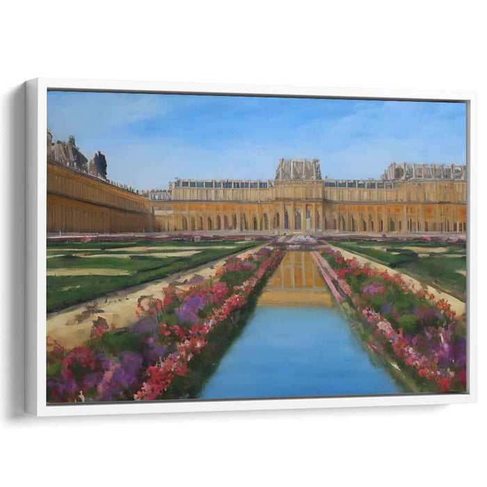 Regal Blossoms Palace Majesty: The Grand Palace of Versailles in Full Bloom