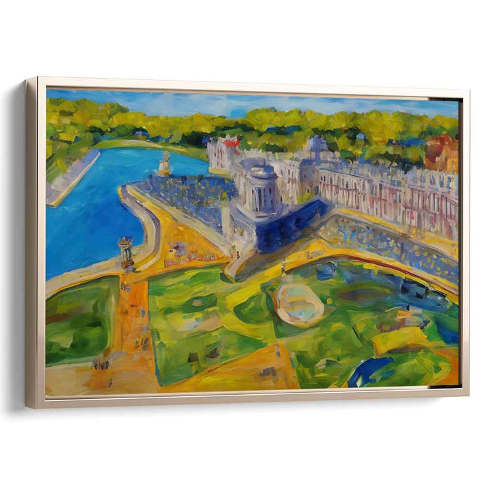 Riverside Grandeur: Vibrant Impressionist Landscape Canvas Art
