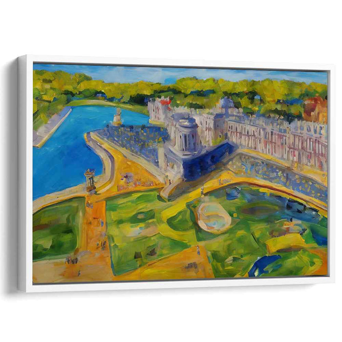 Riverside Grandeur: Vibrant Impressionist Landscape Canvas Art