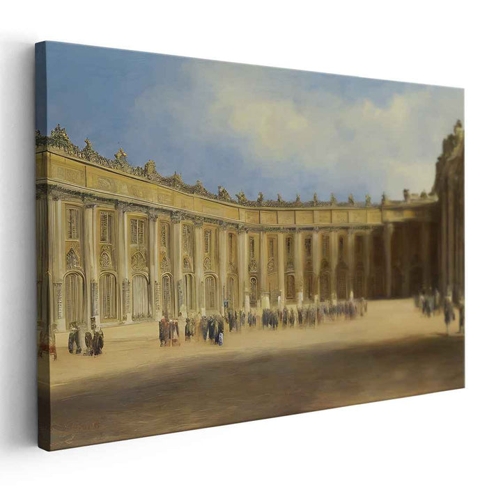 Grand Palace Courtyard: Sunlit Elegance of Historic Majesty