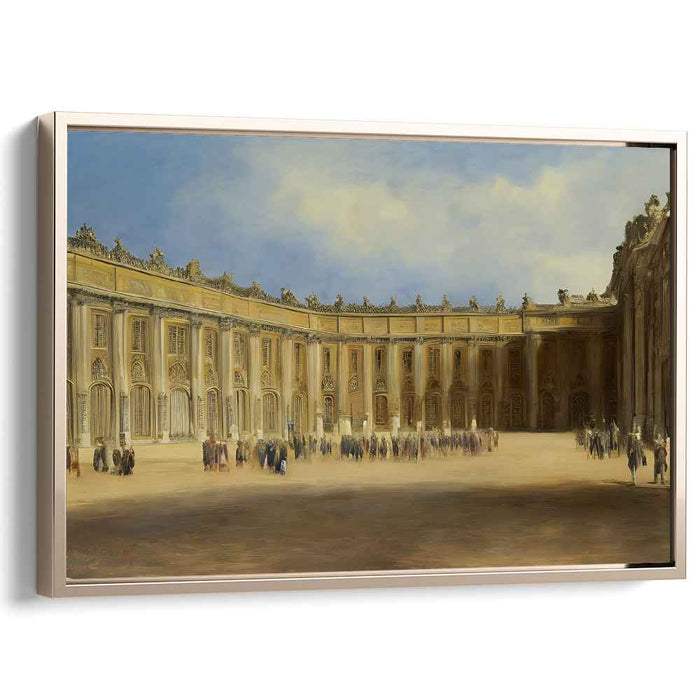 Grand Palace Courtyard: Sunlit Elegance of Historic Majesty