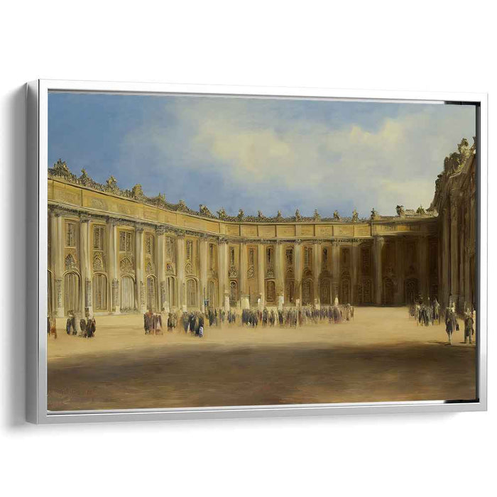 Grand Palace Courtyard: Sunlit Elegance of Historic Majesty