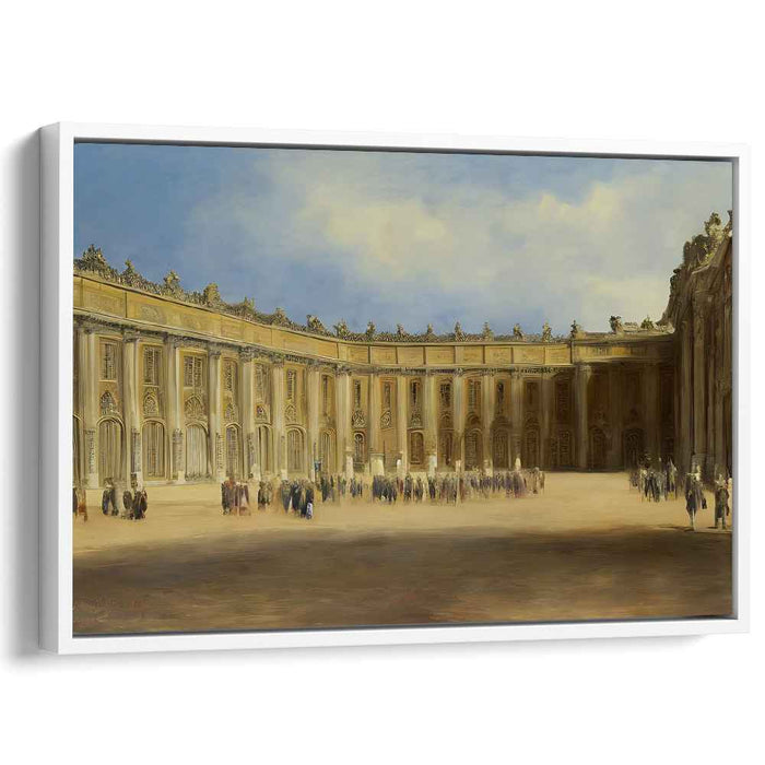 Grand Palace Courtyard: Sunlit Elegance of Historic Majesty