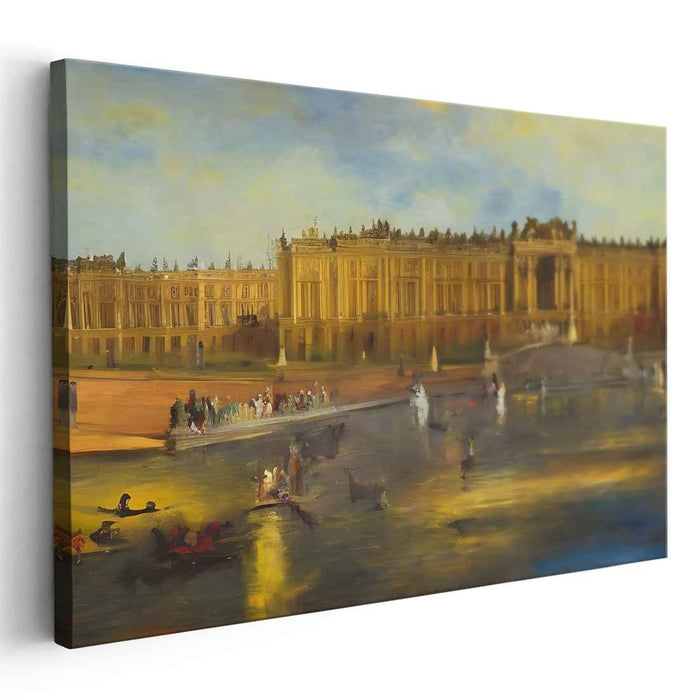 Enchanted Realm Visions: The Majestic Palace of Versailles Canvas Art Print