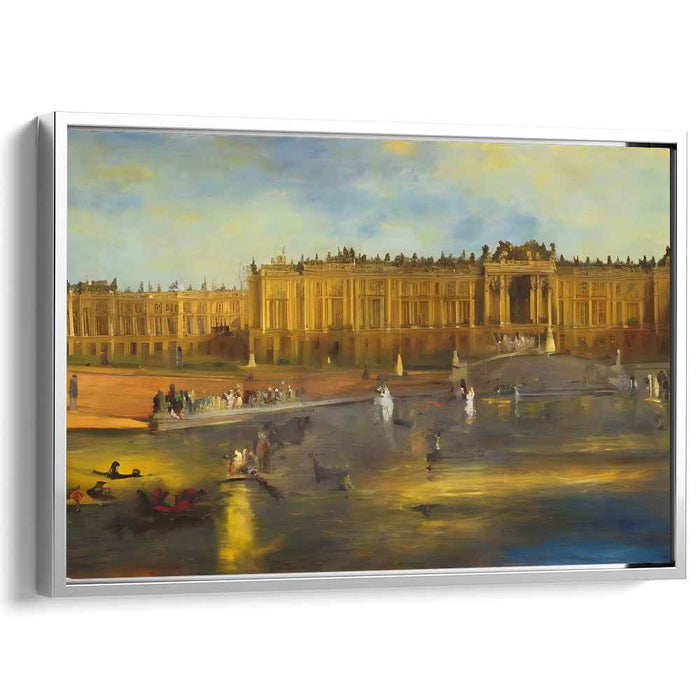 Enchanted Realm Visions: The Majestic Palace of Versailles Canvas Art Print