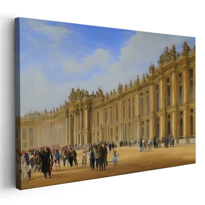 Gilded Palace Reflections: The Palace of Versailles in Golden Splendor