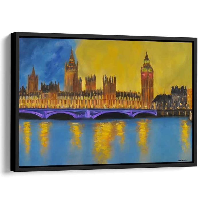 Nocturnal Parliament Glow: Vibrant Nightscape of the Houses of Parliament