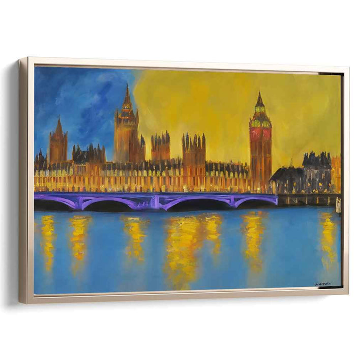 Nocturnal Parliament Glow: Vibrant Nightscape of the Houses of Parliament