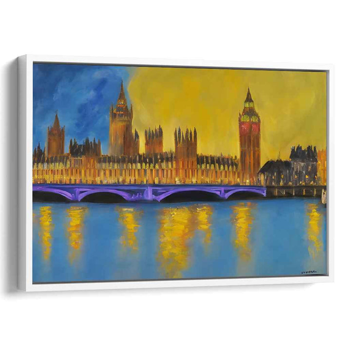 Nocturnal Parliament Glow: Vibrant Nightscape of the Houses of Parliament