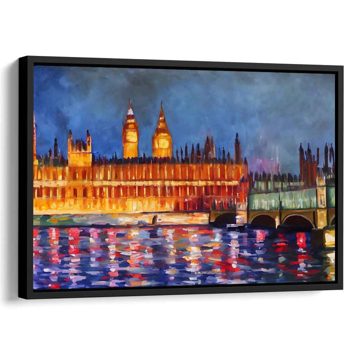 Nocturnal Splendor: Impressionist View of the Houses of Parliament
