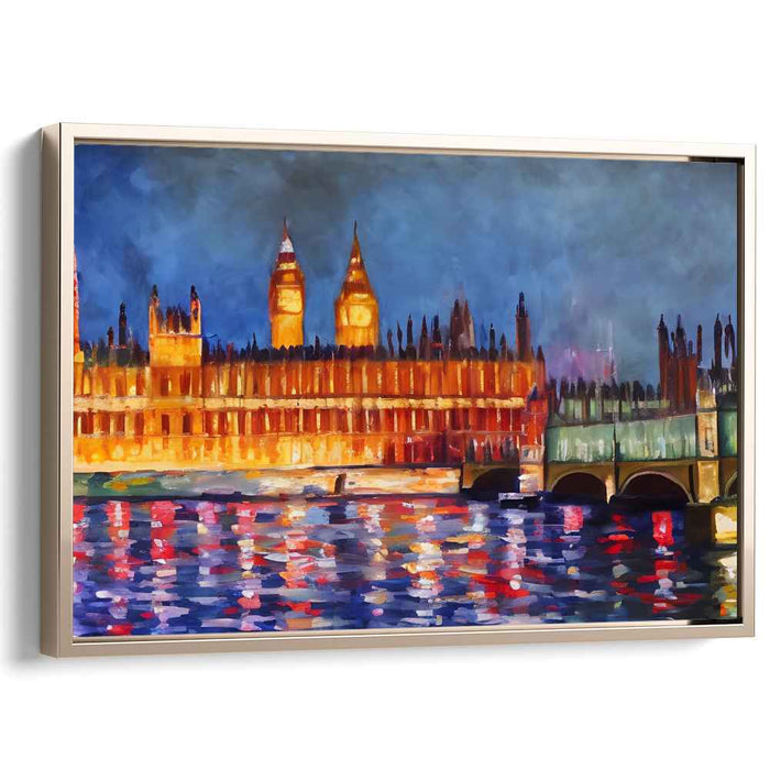 Nocturnal Splendor: Impressionist View of the Houses of Parliament