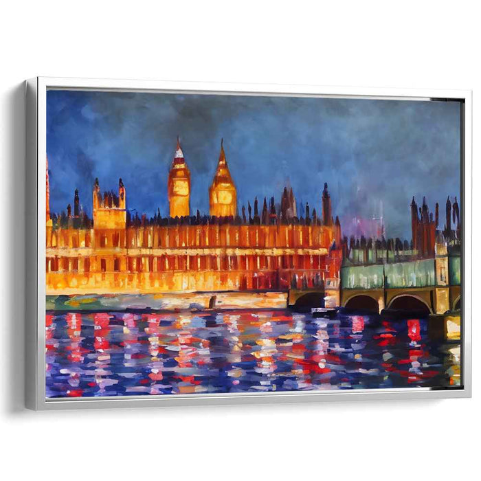 Nocturnal Splendor: Impressionist View of the Houses of Parliament