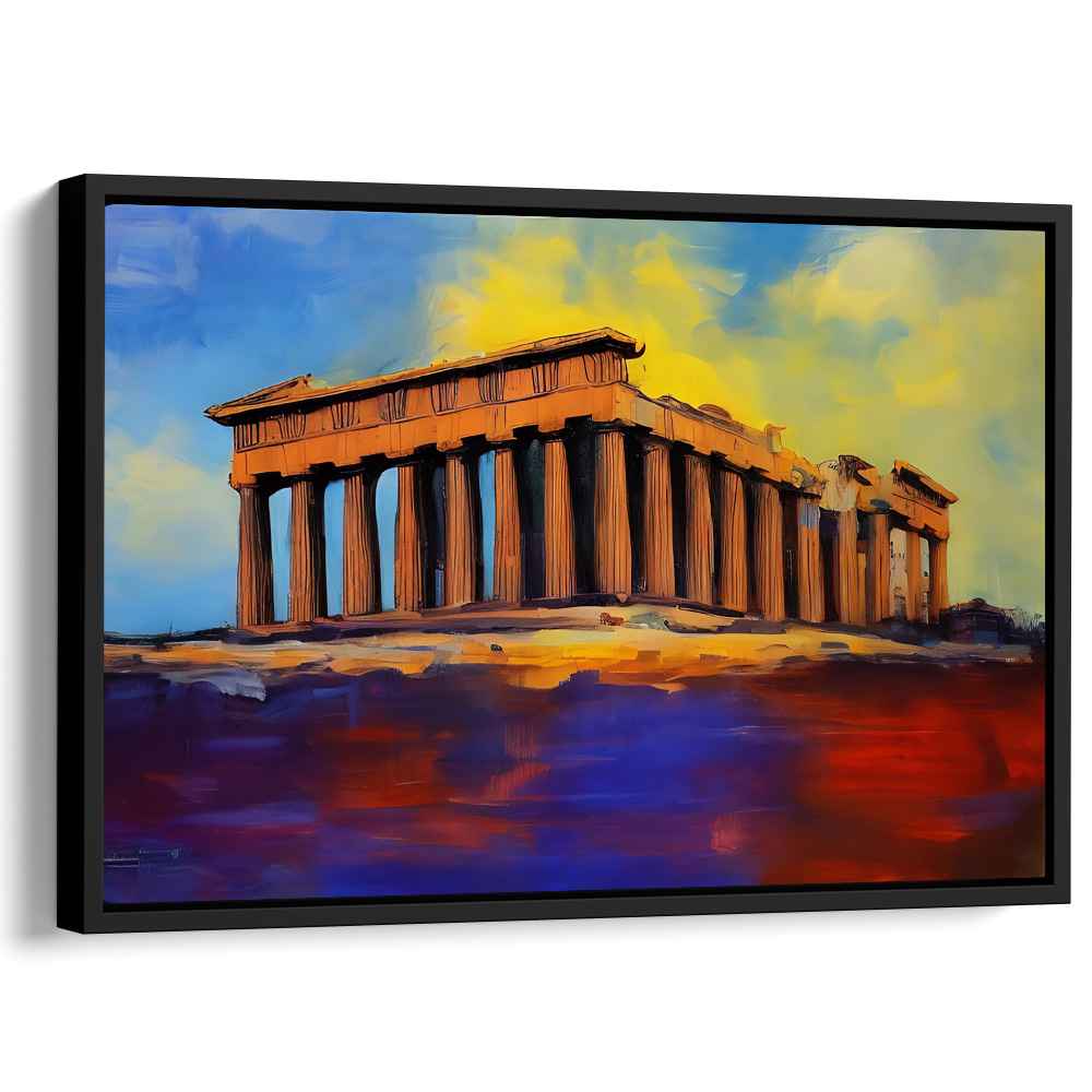 Abstract Parthenon Print - Canvas Art Print by Kanvah