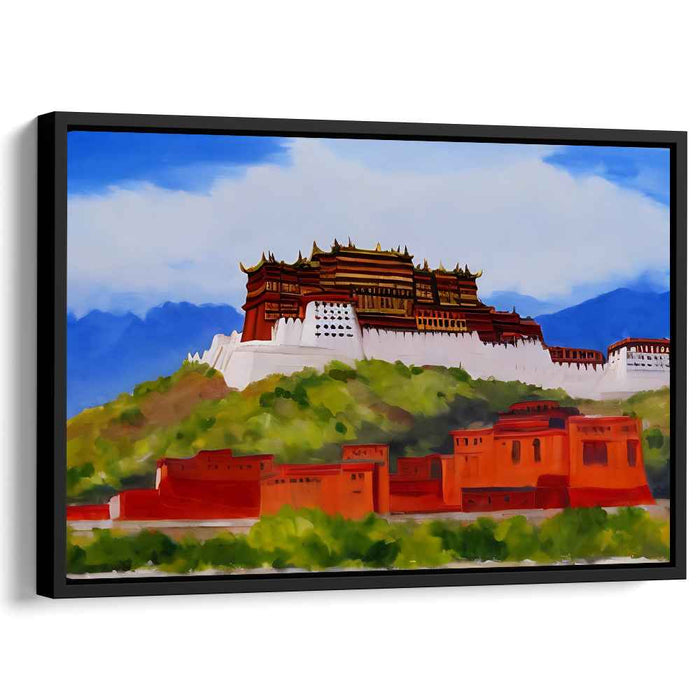 Tranquil Horizon Illusion: Realistic Landscape Canvas Art Print
