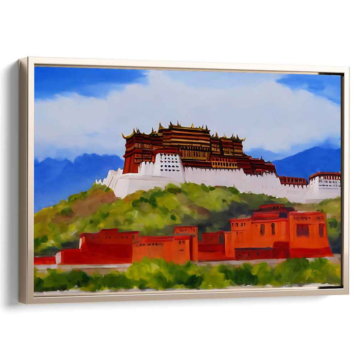 Tranquil Horizon Illusion: Realistic Landscape Canvas Art Print