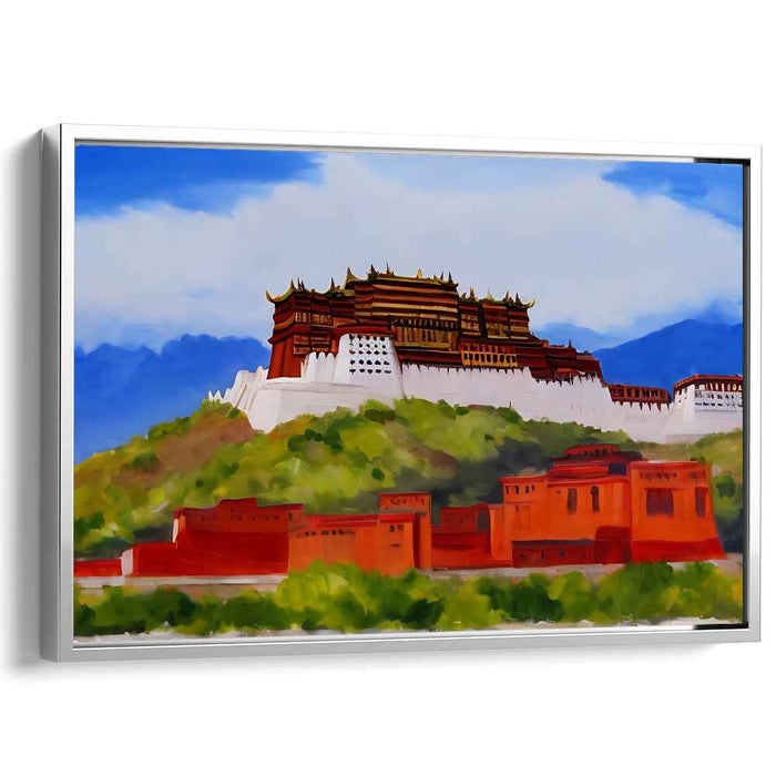 Tranquil Horizon Illusion: Realistic Landscape Canvas Art Print