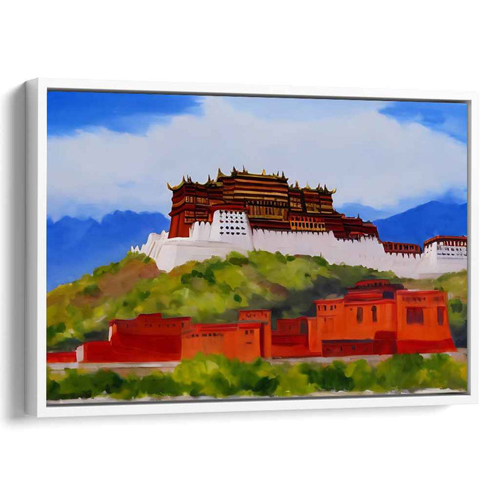 Tranquil Horizon Illusion: Realistic Landscape Canvas Art Print