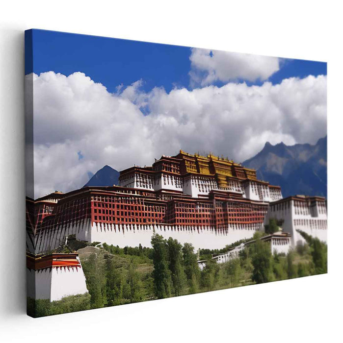 Prayer Walls Symmetry: A Tibetan Architectural Marvel