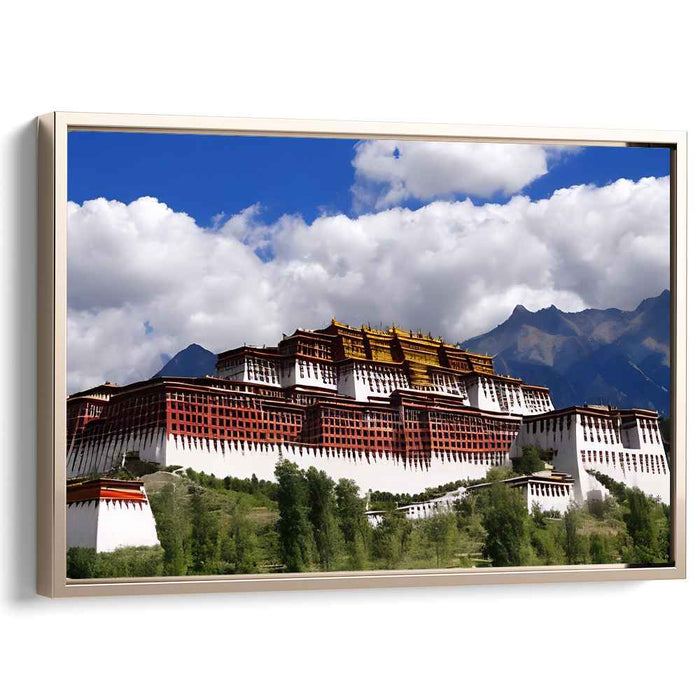 Prayer Walls Symmetry: A Tibetan Architectural Marvel