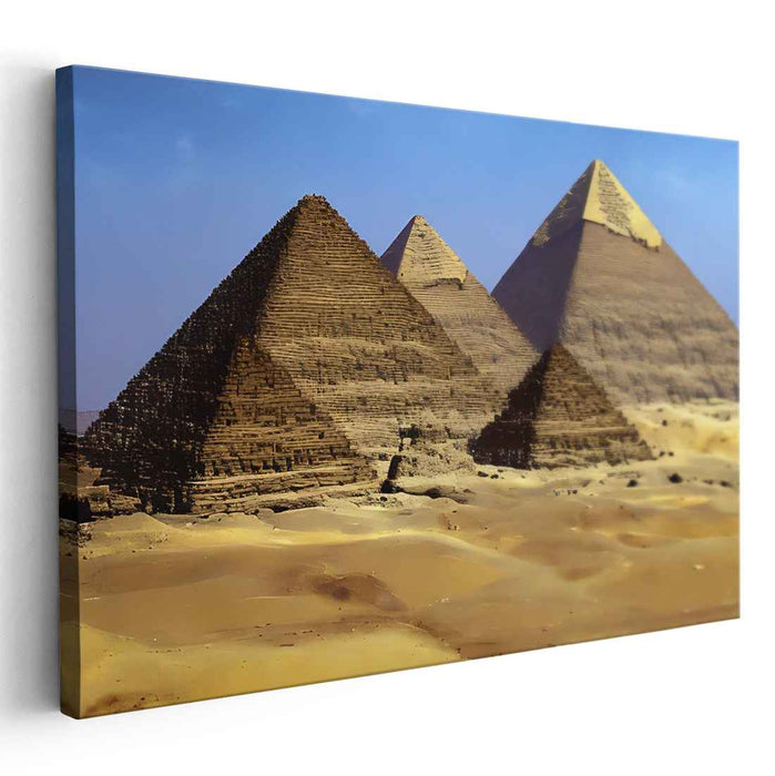 Giza Illusion: Photorealistic Pyramids of Giza Canvas Art